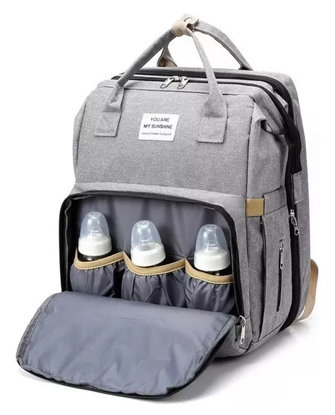 Mochila Maternal 3 en 1, Mudador, Cuna y Pañalera