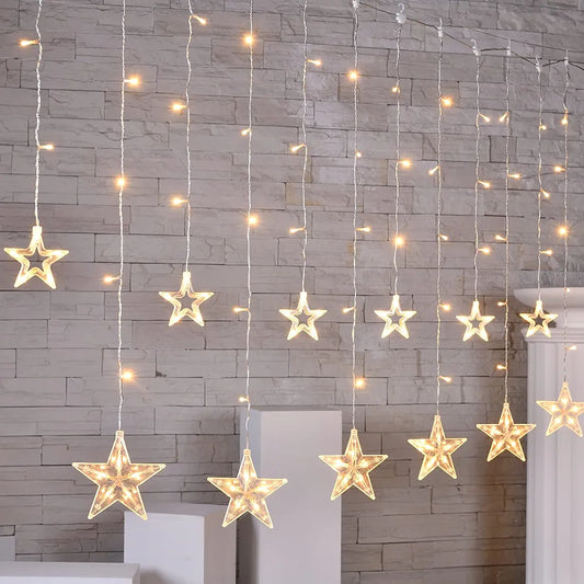 Cortina de Estrellas LED, dale magia a la Navidad 🎄!