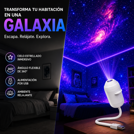Cosmic Proyector USB 2 en 1 -Transforma cualquier habitación en un cielo estrellado